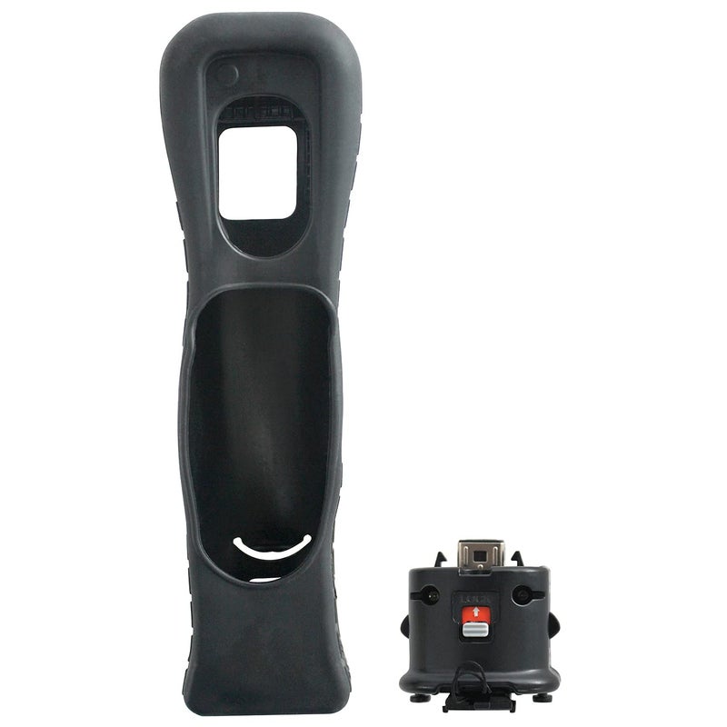 OSTENT Motionplus Motion Plus + Silicone Case for Nintendo Wii Remote Controller Game Color Black - Image 1